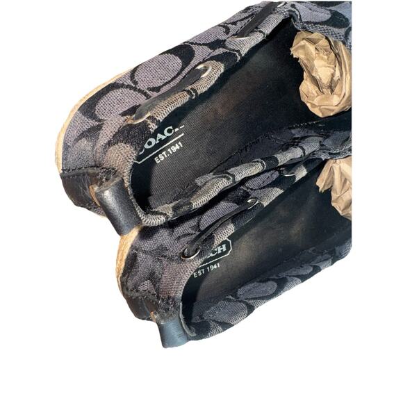 Coach Mellow Signature Jacquard Espadrilles Flats Womens Size 8 Slip On Shoes - Picture 4 of 9